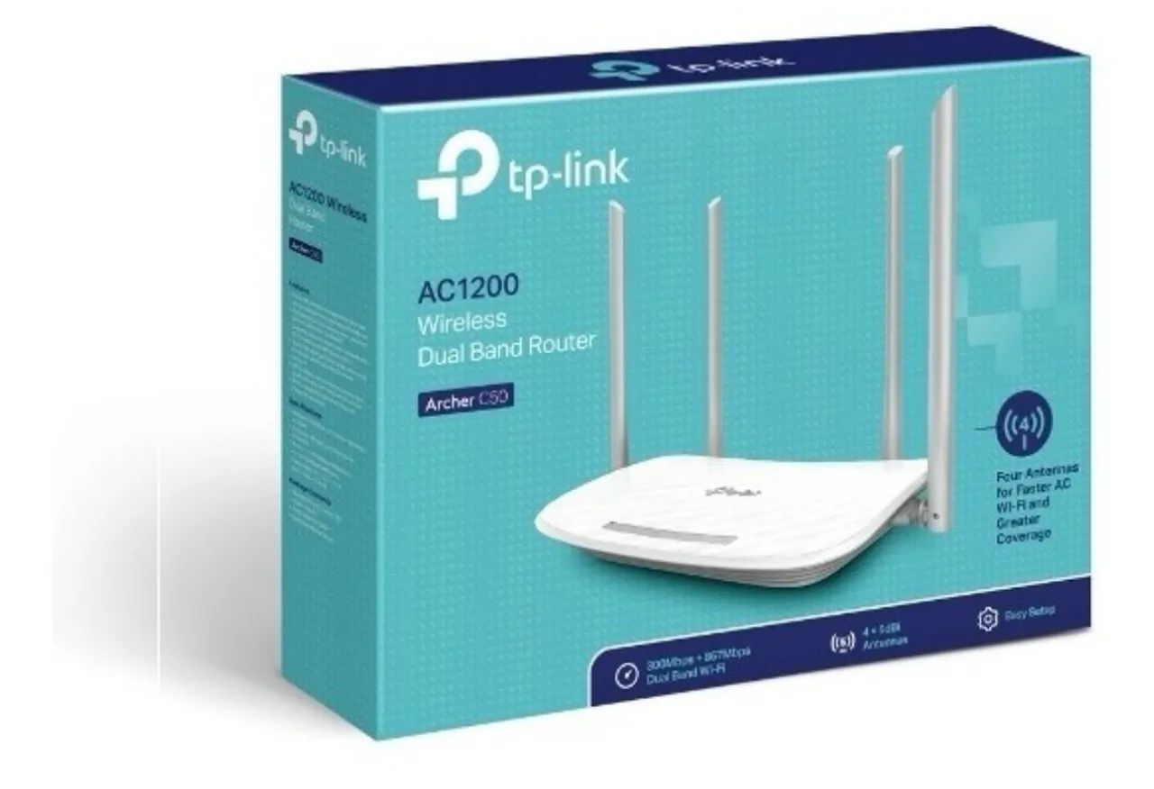 Roteador Wireless Dual Band Ac1200 Tp-link Archer C50 Bivolt - Foto 4