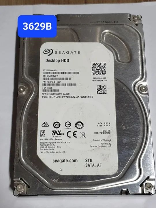 Placa Hd 2 Tb St2000dm001 - Fw: Cc26 - Cod: 3629b