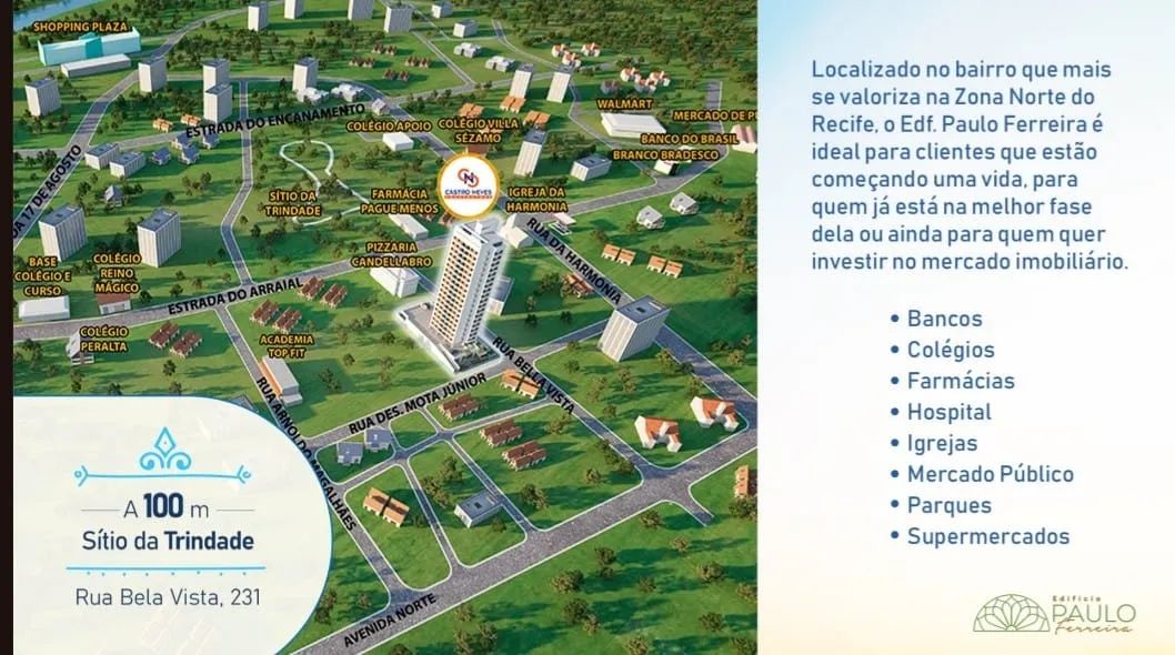 MT - Imóvel para venda possui 57 metros quadrados com 2 quartos em Casa Amarela - Recife - - Foto 2