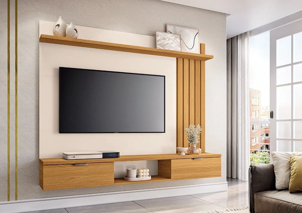 Rack para TV  ate 55 poelgadas  Painel Moderno