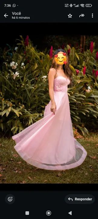 Vestido de Festa Rosa Claro - Foto 4