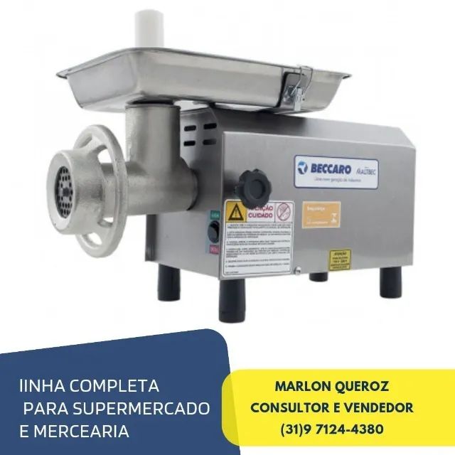 Moedor de Carne Boca 08 Bivolt para Açougue