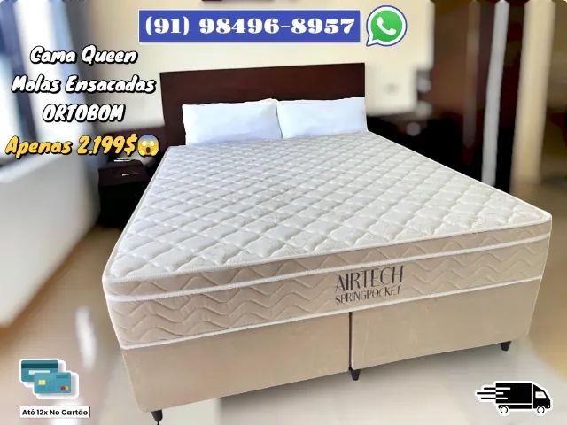CAMA QUEEN ORTOBOM MOLAS ENSACADAS 