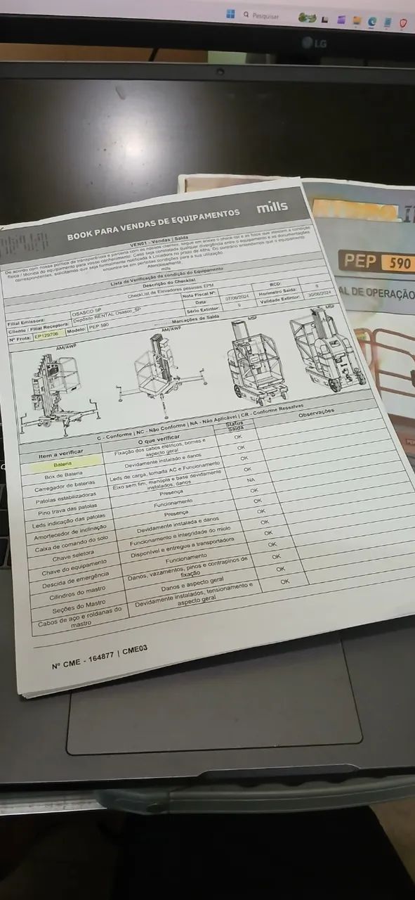 Plataforma Elevatória PEP 590 Semi-Nova - Foto 5