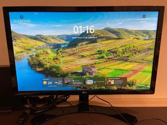 Monitor LG Class 21,5 LED Full HD IPS Monitores Barra da