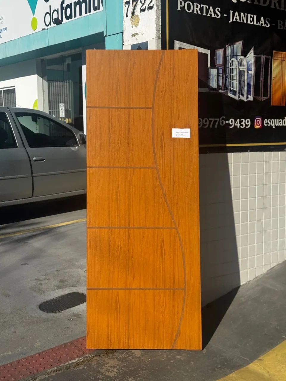 Porta frisada encerada S 60cm, 70cm ou 80cm - Queima de estoque! - Foto 2