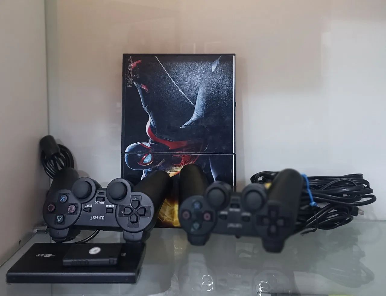 Playstation 2 com 2 controles + HD com jogos 