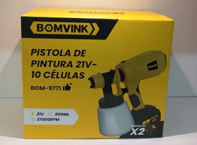 Pistola De Pintura Elétrica Sem Fio Pulverizadora A Bateria - Foto 2