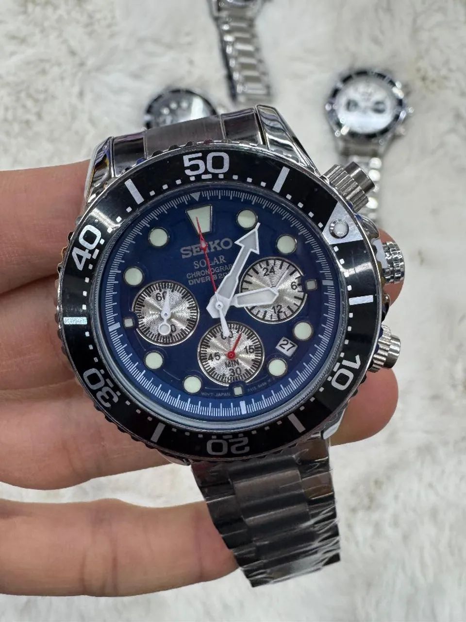 Relógio Estilo Seiko Chronograph em Aço Inoxidável  - Foto 3