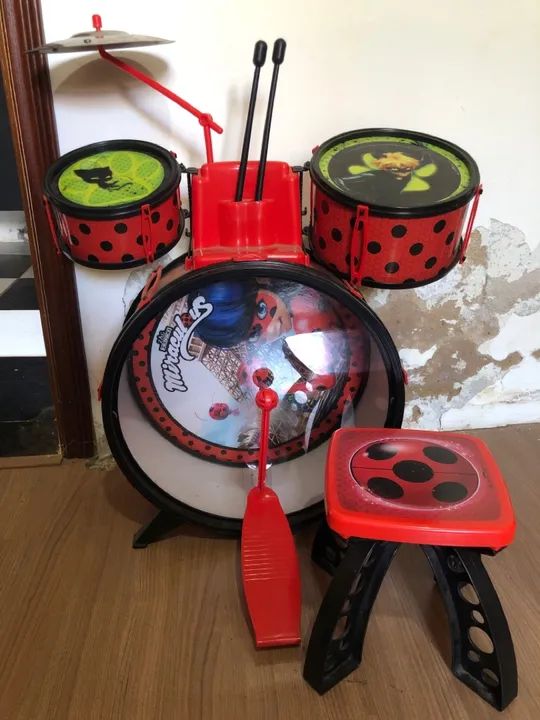 Bateria Infantil Miraculous Ladybug - Novo