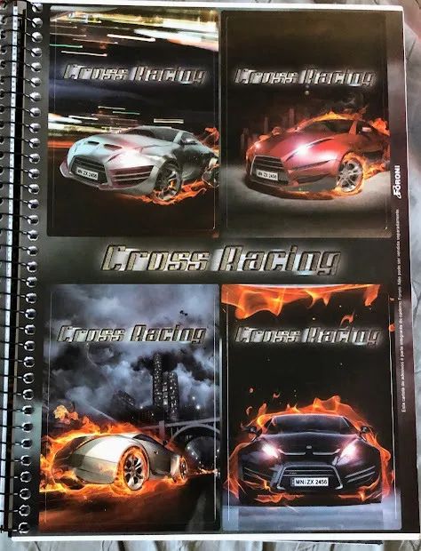 Caderno Universitário, 1 Matéria, Cross Racing, 80 folhas, Foroni - Foto 4