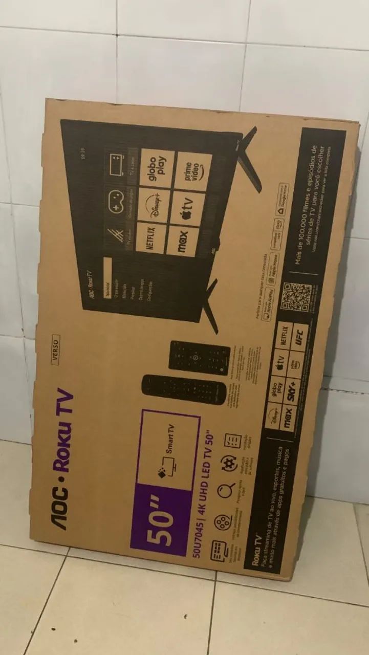 Tv Roku 50 Polegadas Nova Na Caixa Com Nota Fiscal e Garantia 64308571052545123