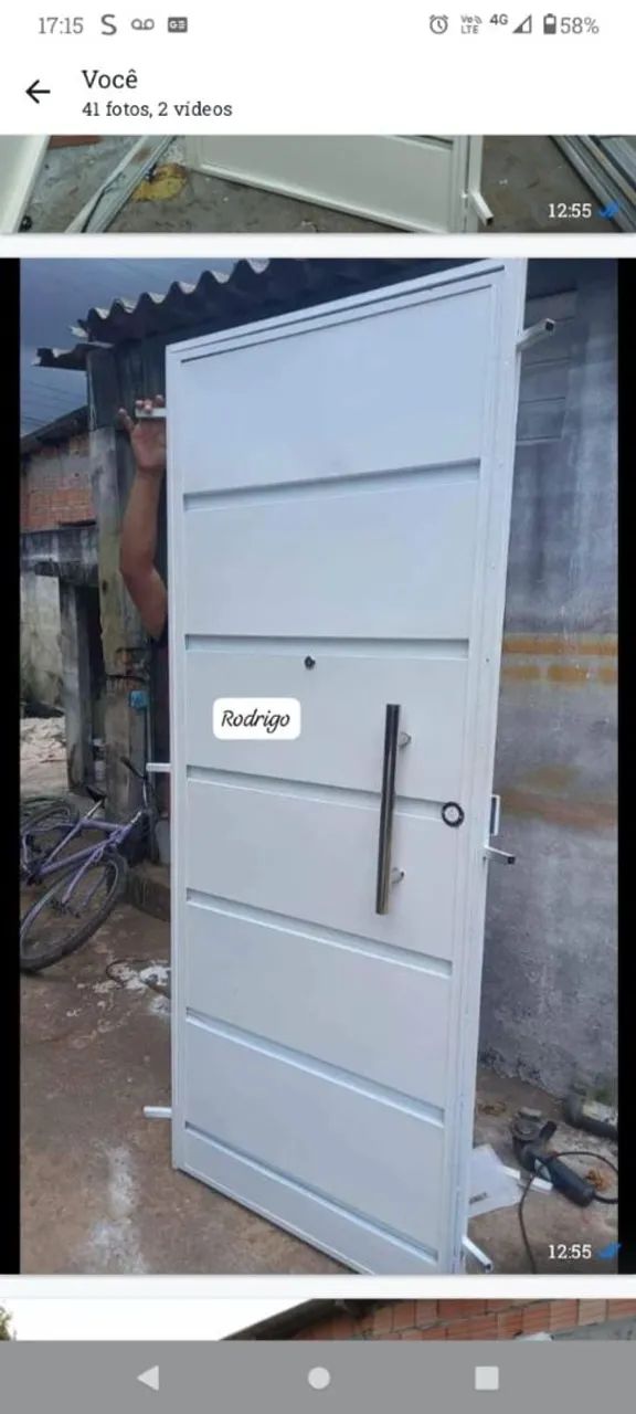 Porta portão janela proteção escada guarda-corpo estrutura metálica etc  - Foto 5
