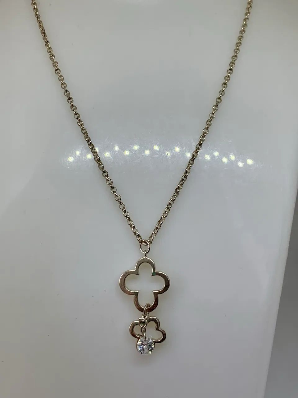 lindo colar de prata 925 com pingente - Foto 2