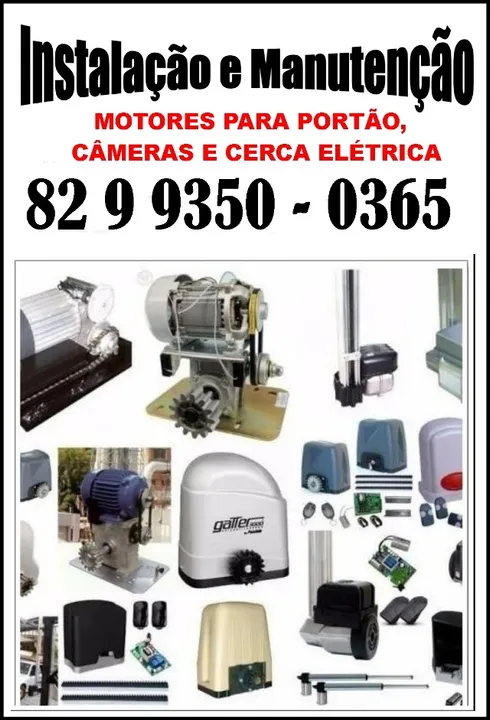 Instalação e Manutenção de Motores para Portão, Câmeras e Cerca Elétrica 82 9 *