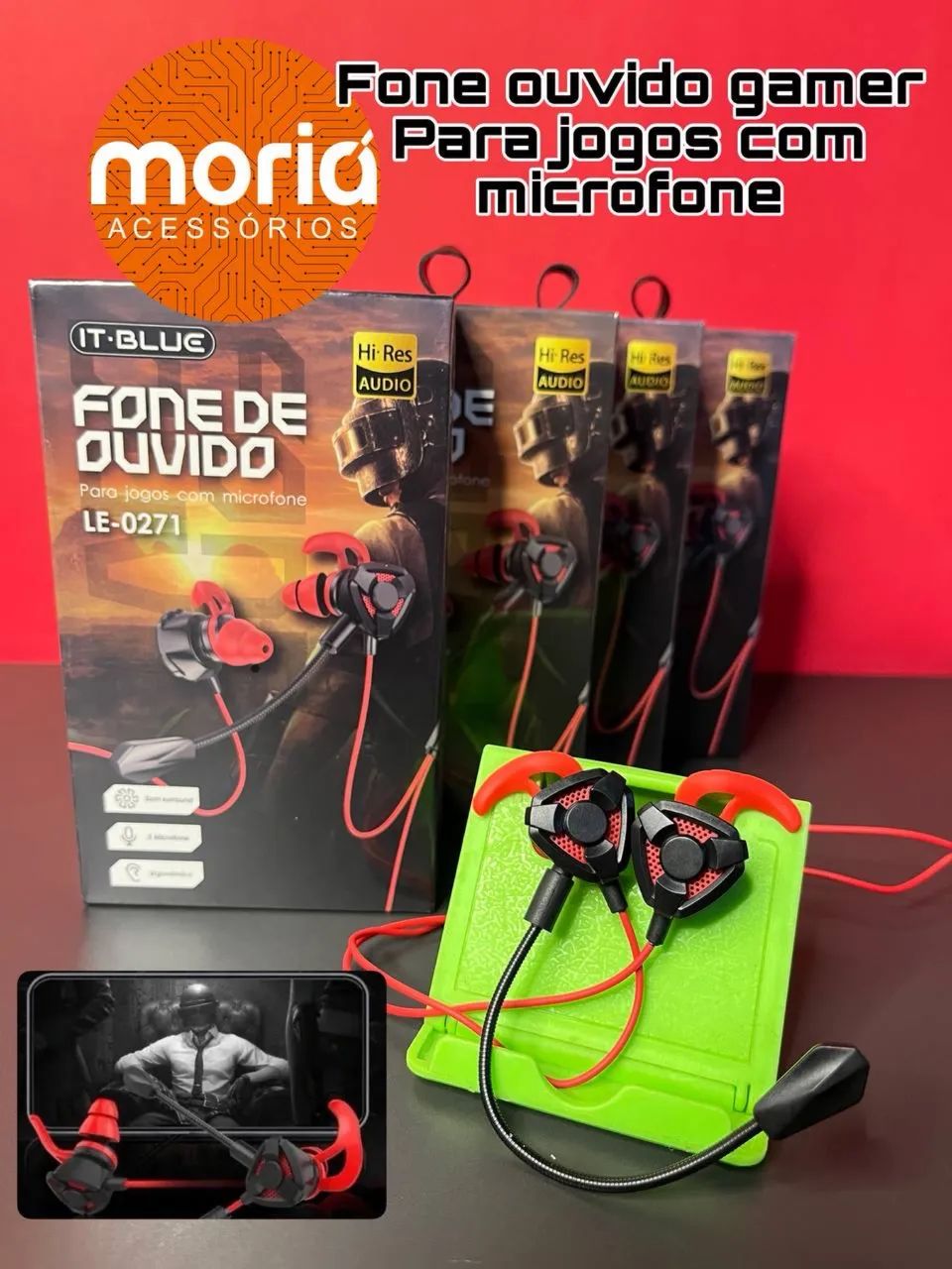 Fone ouvido gamer com microfone LE-0271 - Foto 2