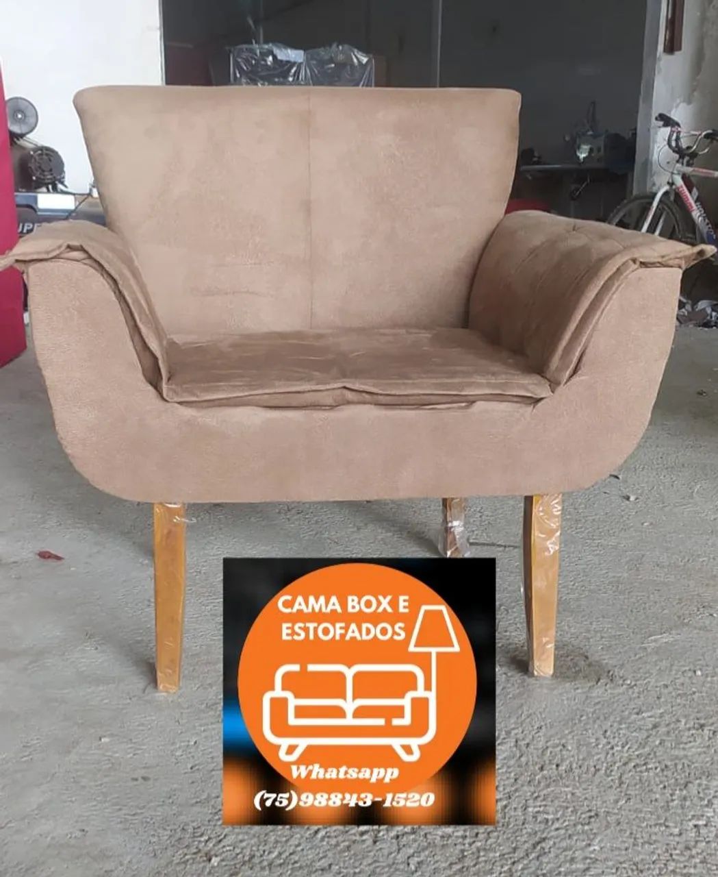 Poltrona de Veludo Vermelha R$380 a unidade  - Foto 2