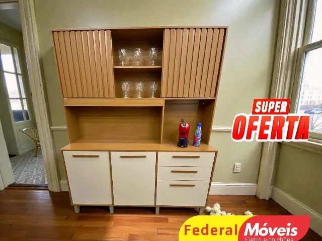 Armário De Cozinha Off White 200cm (MAIS VENDIDO)