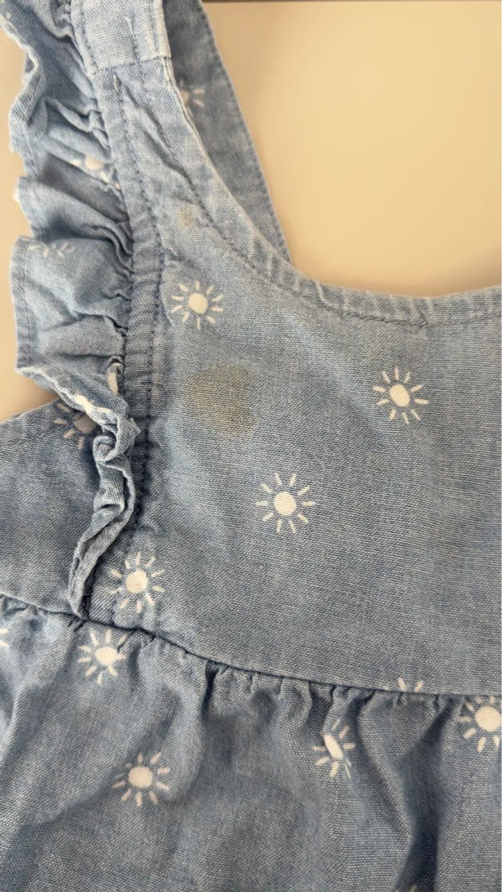 Conjunto carter,s verão Jeans Estampado de Sol - 6 a 9 meses