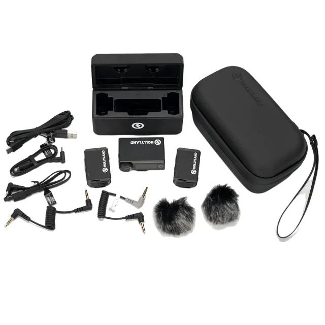 Microfone sem fio - Hollyland Lark Max Duo + Tripé com suporte para celulares + Iluminação - Foto 2