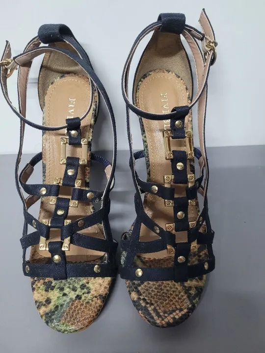 Sandália alta Fiveblu 37 - Foto 2