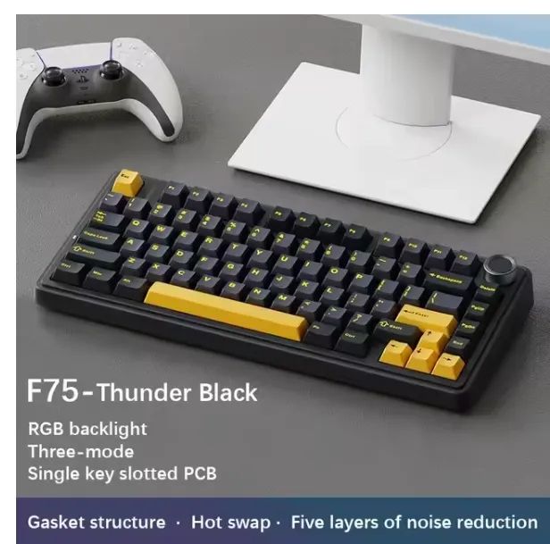 Teclado Aula F75  Branco