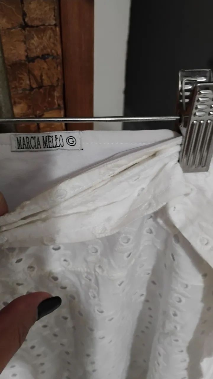 Saia branca em lese - Foto 2