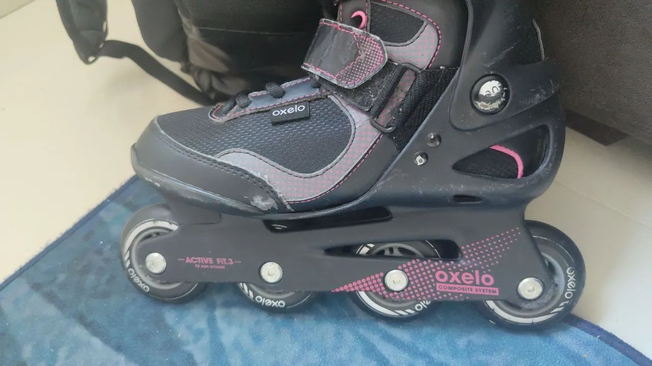 Patins Inline Oxelo Tamanho 39 (Serve 36BR) - Foto 2