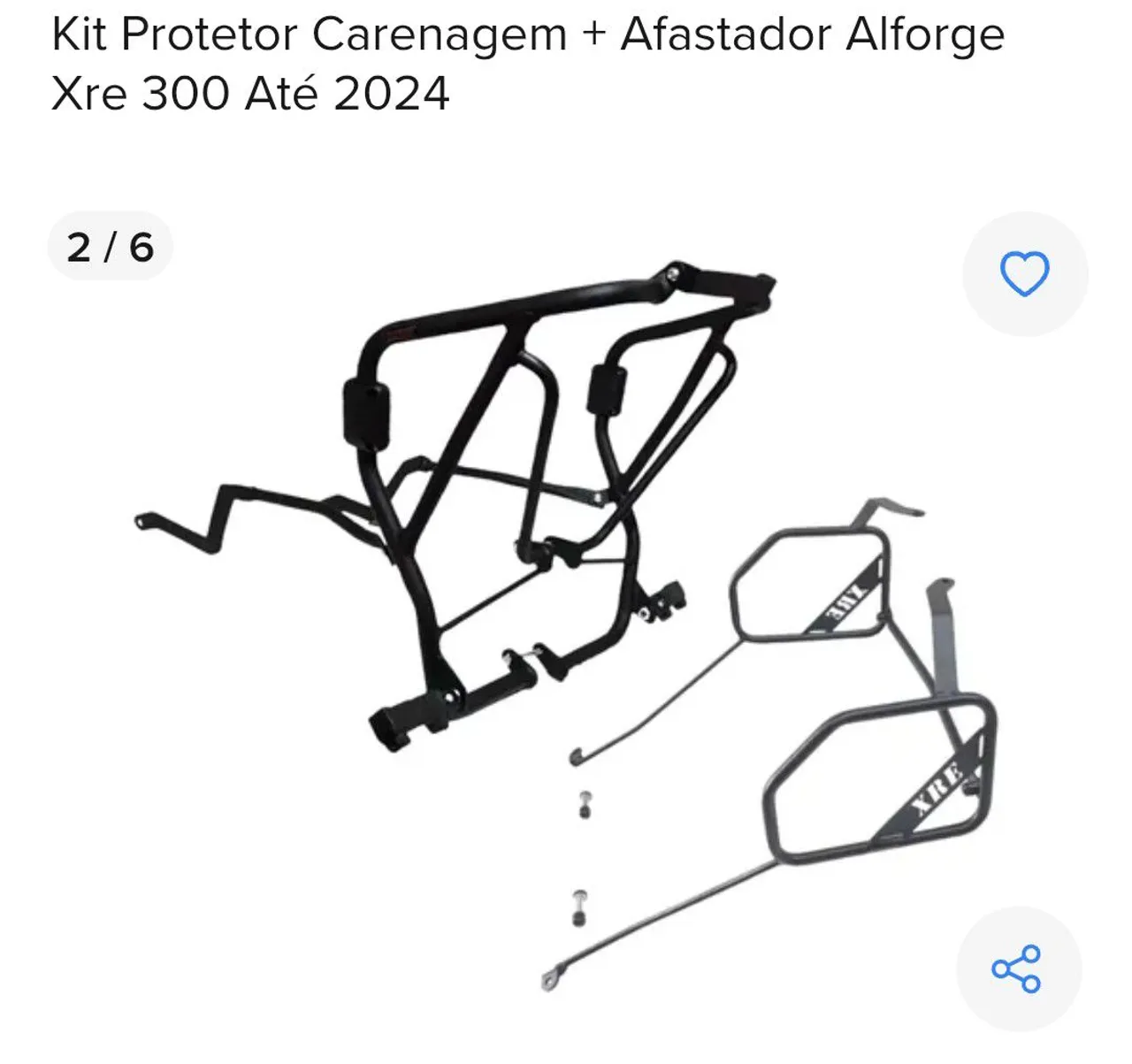 Kit Protetor Carenagem + Afastador Alforge Xre 300