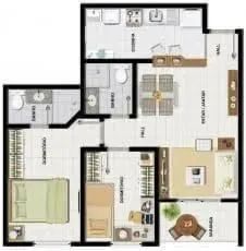 Apartamento para venda possui 56 m² com 2 quartos, Varanda, Suíte em Luiz Anselmo - Salvad - Foto 2