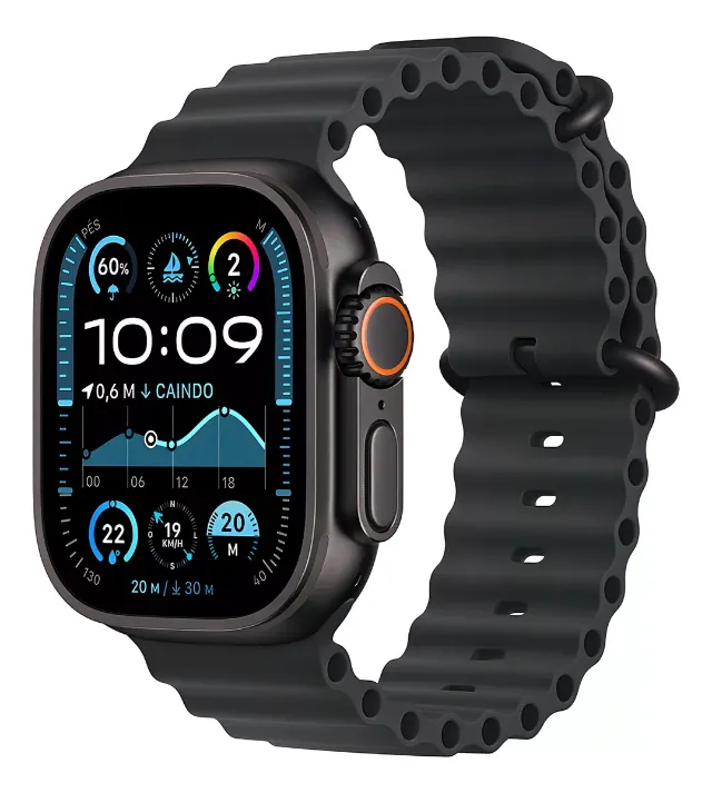 Apple Watch Ultra 2 GPS + Cellular ? Caixa preta de titânio de 49 mm ? Pulseira Oceano pre