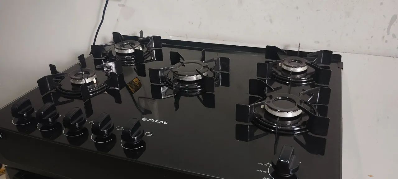 Fogão 5 bocas Atlas mesa de vidro  - Foto 4