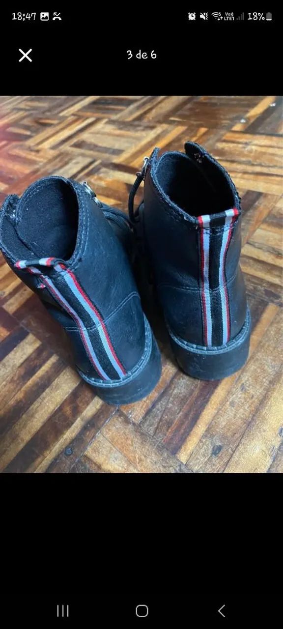 Bota preta moleca 34 - Foto 5
