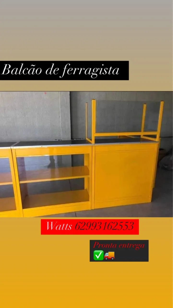 Balcão ferragista para comércio