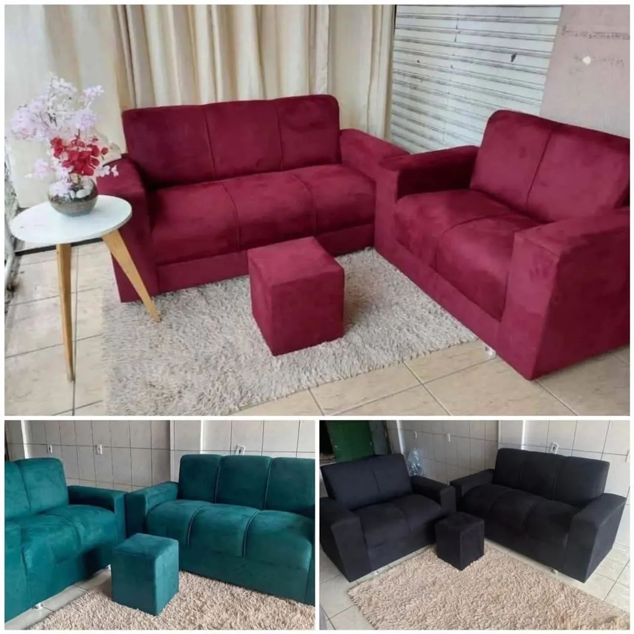 Conjunto de Sofás 3 e 2 Lugares