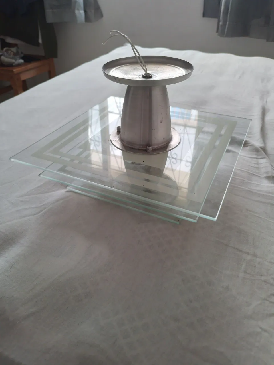 Luminária de teto em vidro