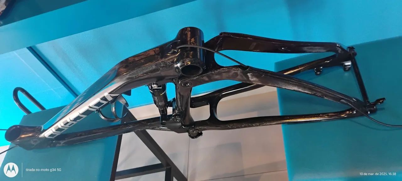 Quadro de Bicicleta Volcano Full Suspension fibra de carbono  - Foto 4