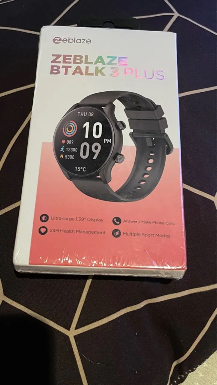 Relógio smartwatch Zeblade - Tela de alta resolução 