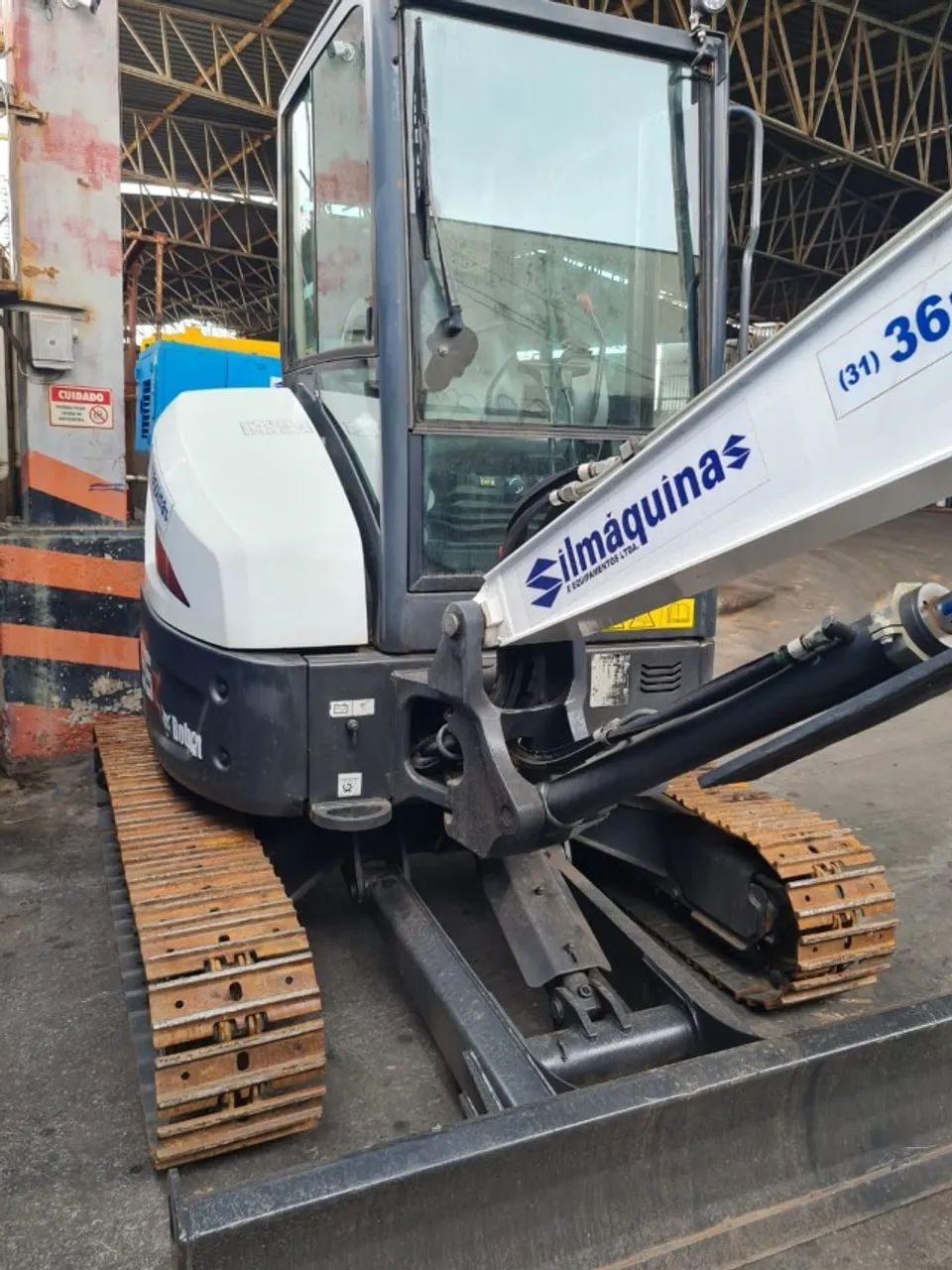 Miniescavadeira Bobcat E35z 2022 1026,3hs Fechada+ar+est Aço - Foto 3