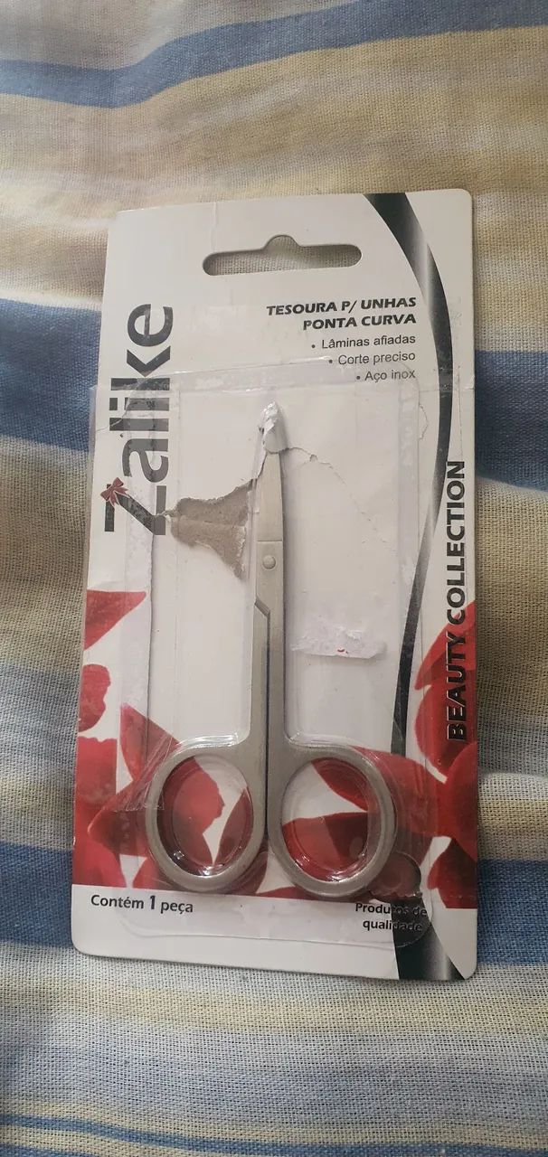 Tesoura para Unhas Ponta Curva Zalike