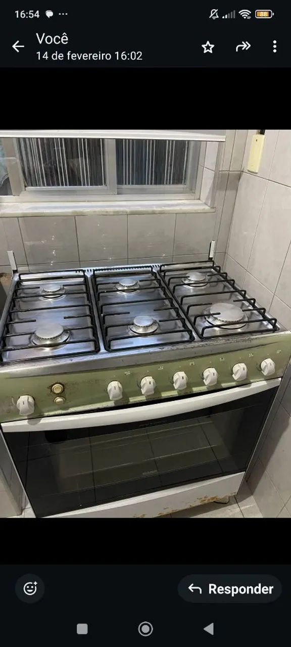 Fogão 5 Bocas com Forno - Usado em Ótimo Estado