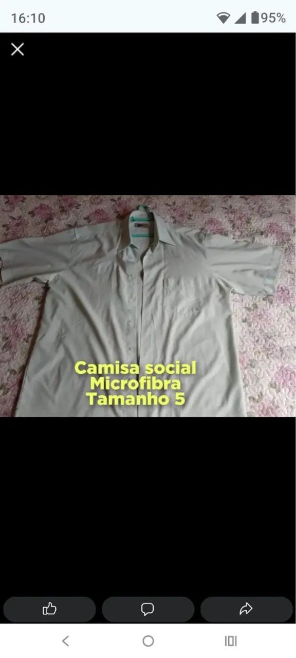 Camisa social Microfibra Tamanho 5