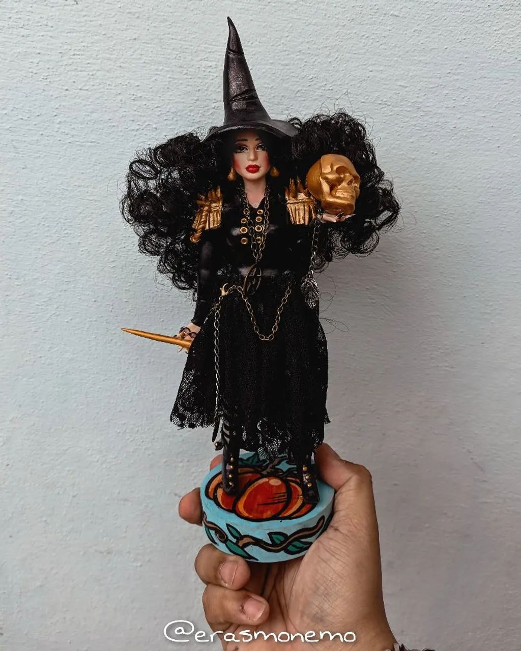 Boneca Bruxa Gótica Artesanal - Foto 3