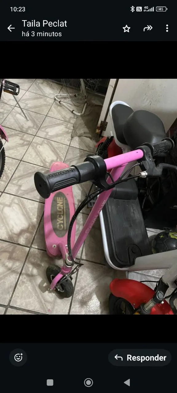Patinete elétrico Infantil Rosa