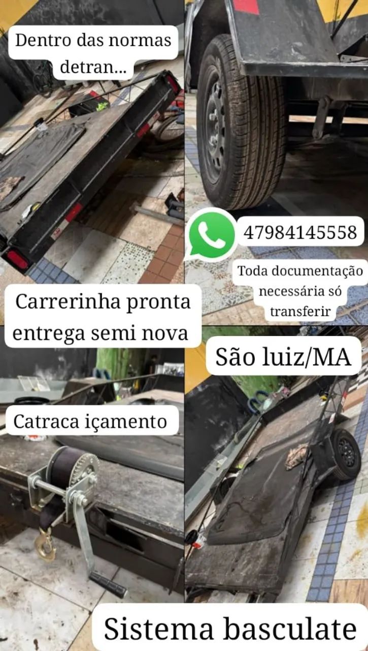 Carretinha reboque seminova - Foto 3