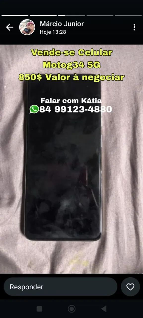 Vendo celular moto g 34