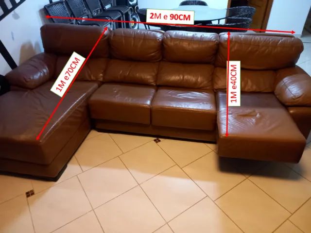  Sofa em Couro de Bufalo