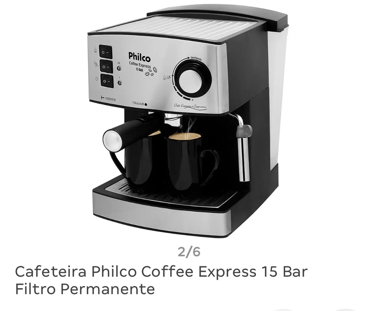 Cafeteira Expresso Philco Coffee Express 15 Bar