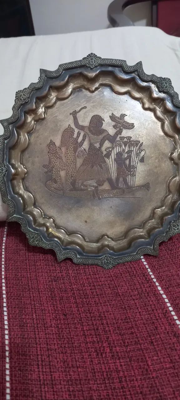 Prato Decorativo Egípcio Antigo