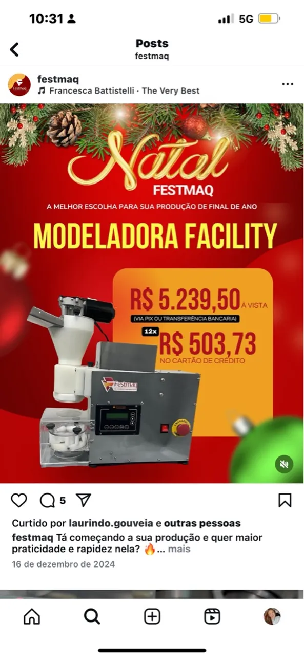 Modeladora Facility Festmaq - Produção de doces e salgados